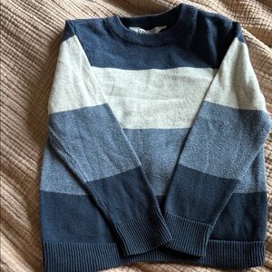 H&M Kids Navy and Cream Striped Sweater